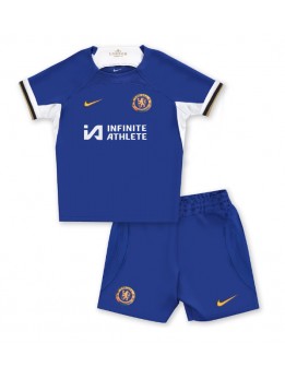 Otroški Nogometna dresi replika Chelsea Domači 2023-24 Kratek rokav (+ hlače)